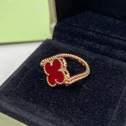 [⭐Haelin Jewelry]CLOVER RIVERSIBLE ROSE GOLD RING