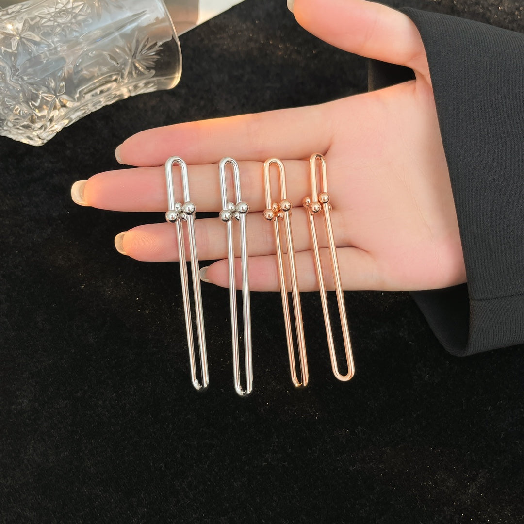 [Haelin Jewelry]HARDWEAR LONG DROP EARRINGS