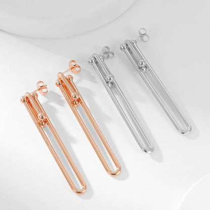 [Haelin Jewelry]HARDWEAR LONG DROP EARRINGS