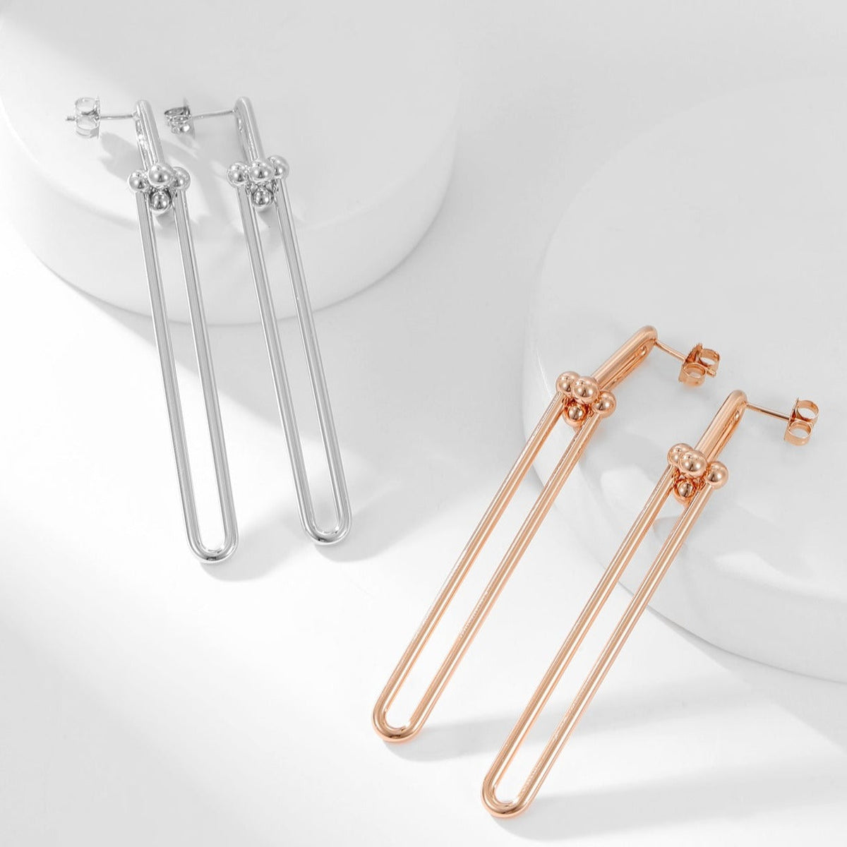 [Haelin Jewelry]HARDWEAR LONG DROP EARRINGS