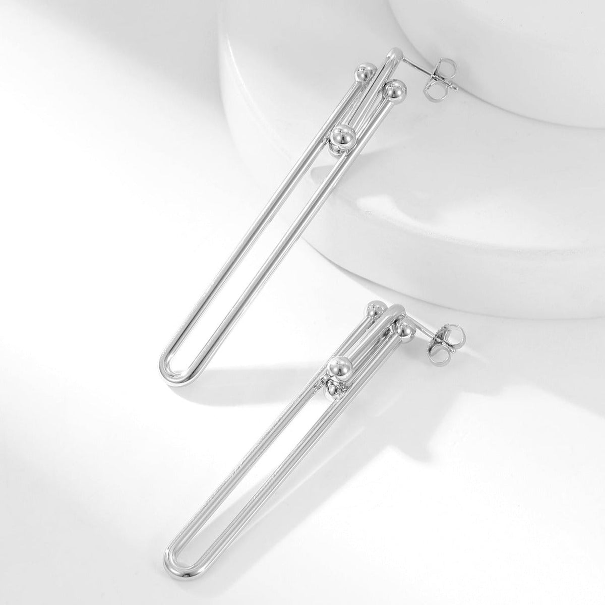 [Haelin Jewelry]HARDWEAR LONG DROP EARRINGS