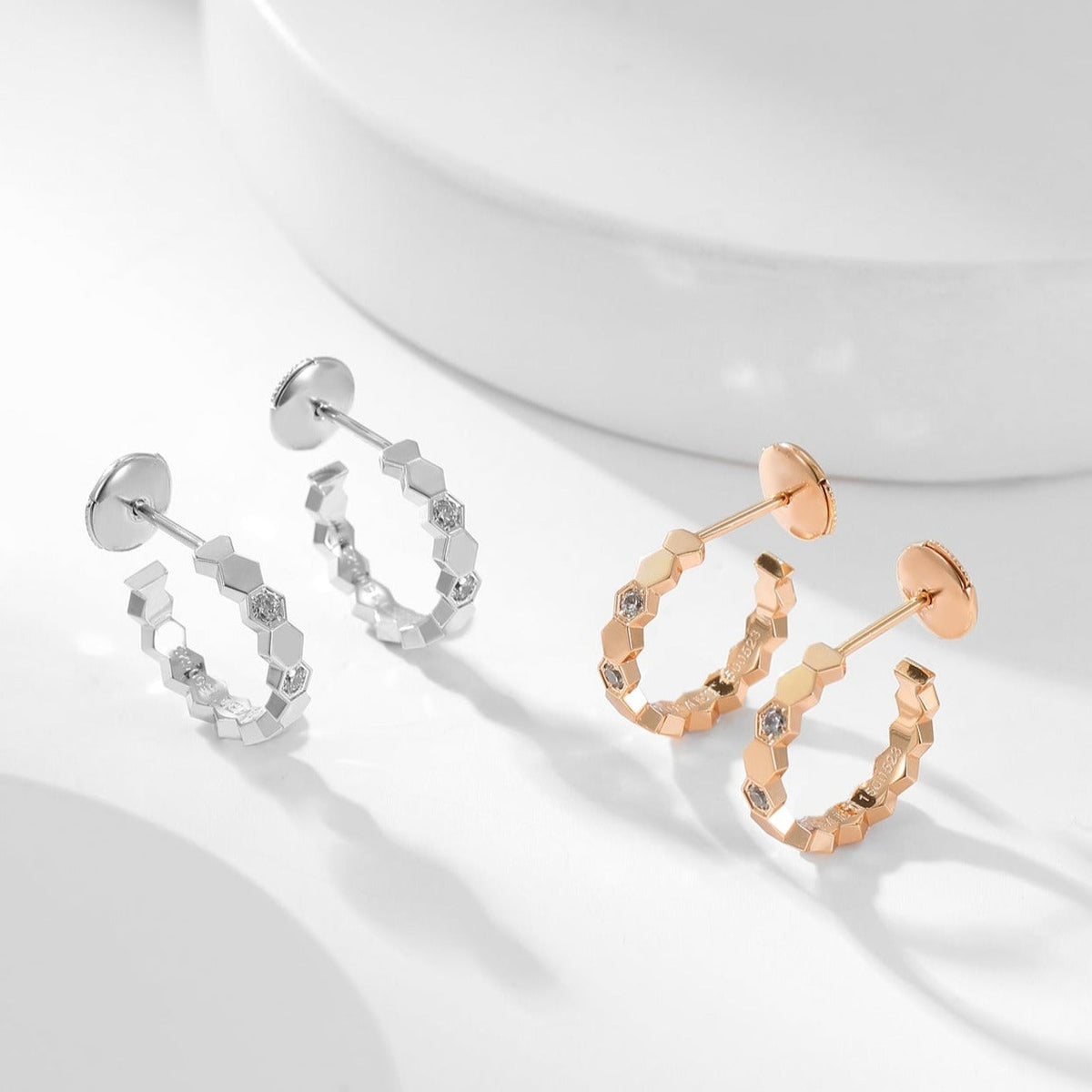 [⭐Haelin Jewelry]BEE LOVE DIAMOND HOOP EARRINGS