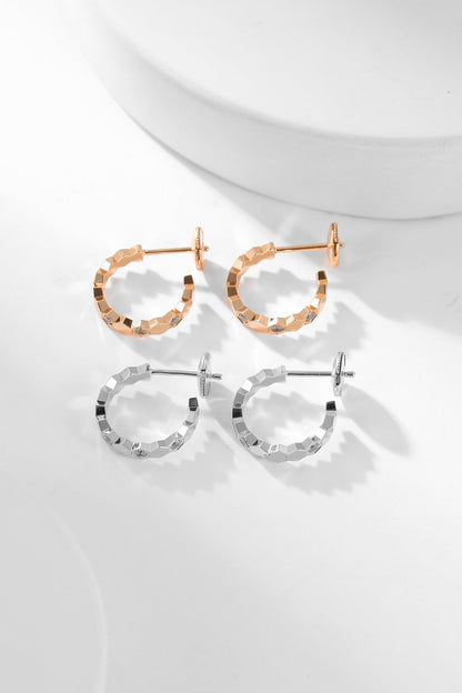 [⭐Haelin Jewelry]BEE LOVE DIAMOND HOOP EARRINGS