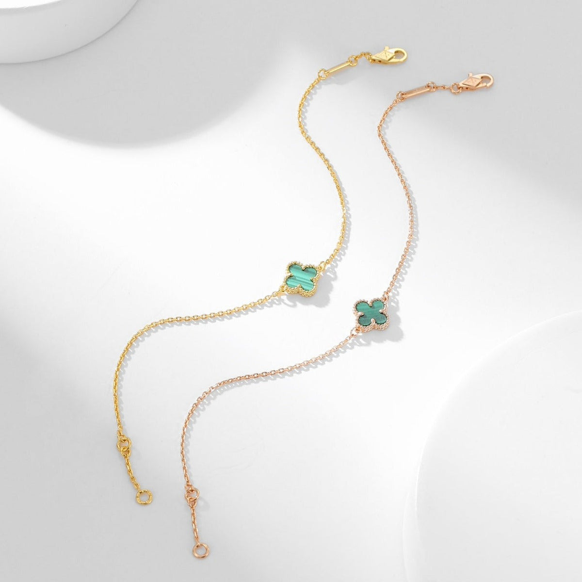 [⭐Haelin Jewelry]CLOVER BRACELET MALACHITE 1 MOTIF