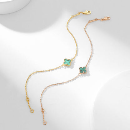[⭐Haelin Jewelry]CLOVER BRACELET MALACHITE 1 MOTIF
