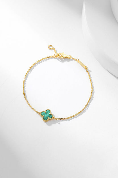 [⭐Haelin Jewelry]CLOVER BRACELET MALACHITE 1 MOTIF