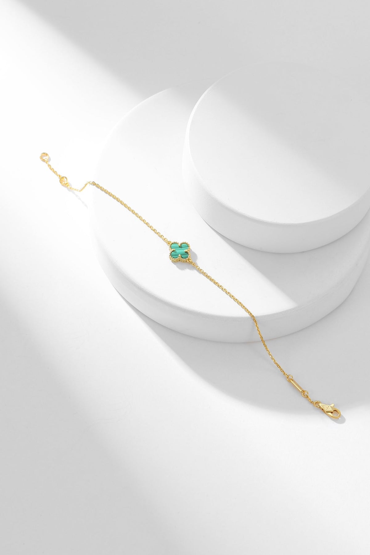 [⭐Haelin Jewelry]CLOVER BRACELET MALACHITE 1 MOTIF