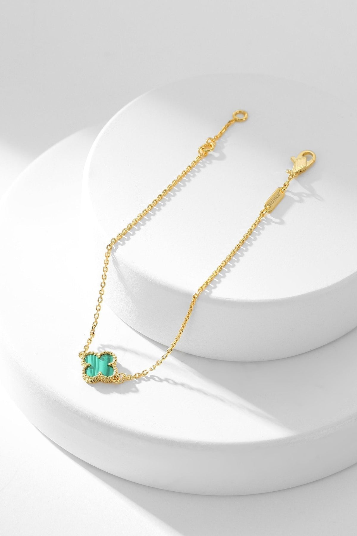 [⭐Haelin Jewelry]CLOVER BRACELET MALACHITE 1 MOTIF