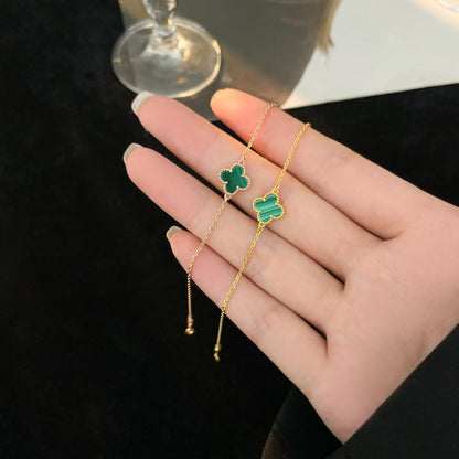 [⭐Haelin Jewelry]CLOVER BRACELET MALACHITE 1 MOTIF