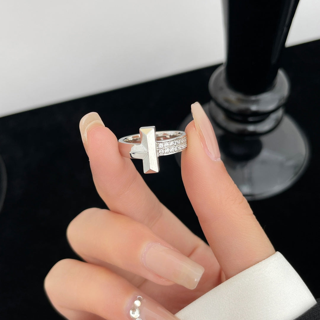 [Haelin Jewelry]T WIDE DIAMOND RING