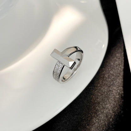 [Haelin Jewelry]T WIDE DIAMOND RING