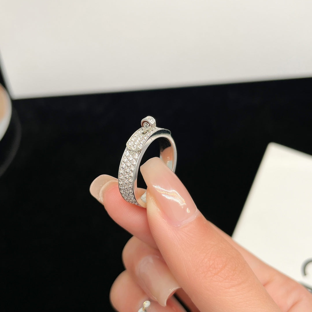 [⭐Haelin Jewelry]KELLY SILVER DIAMOND RING