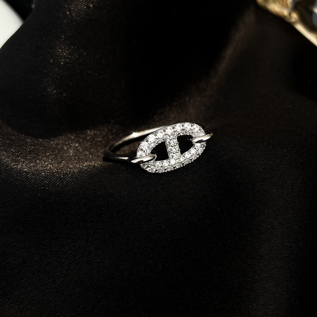 [⭐Haelin Jewelry]RONDE SMALL SILVER DIAMOND RING
