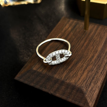 [⭐Haelin Jewelry]RONDE SMALL SILVER DIAMOND RING
