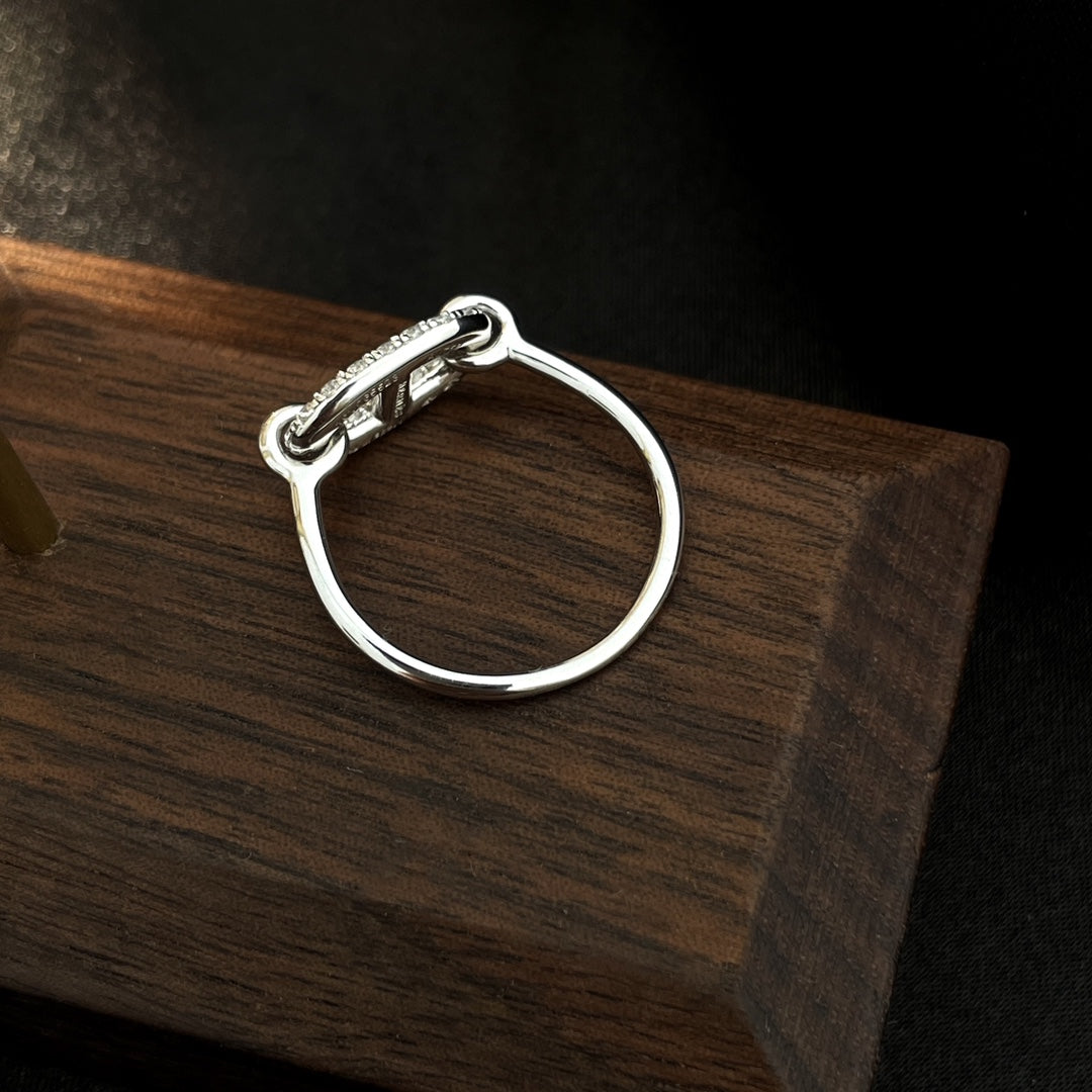 [⭐Haelin Jewelry]RONDE SMALL SILVER DIAMOND RING