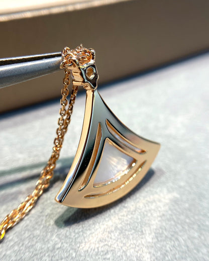 [⭐Haelin Jewelry]DREAM MOP DIAMOND PAVED PINK GOLD NECKLACE