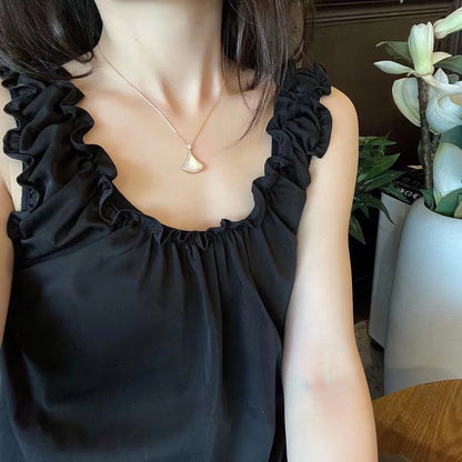 [⭐Haelin Jewelry]DREAM MOP DIAMOND PAVED PINK GOLD NECKLACE