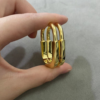 [Haelin Jewelry]LOCK MEDIUM EARRINGS