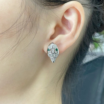 [⭐Haelin Jewelry]SERPENT DIAMOND STUD EARRINGS