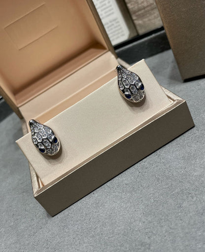 [⭐Haelin Jewelry]SERPENT DIAMOND STUD EARRINGS