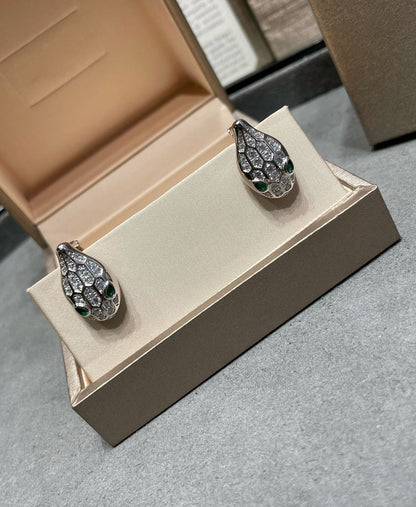 [⭐Haelin Jewelry]SERPENT DIAMOND STUD EARRINGS