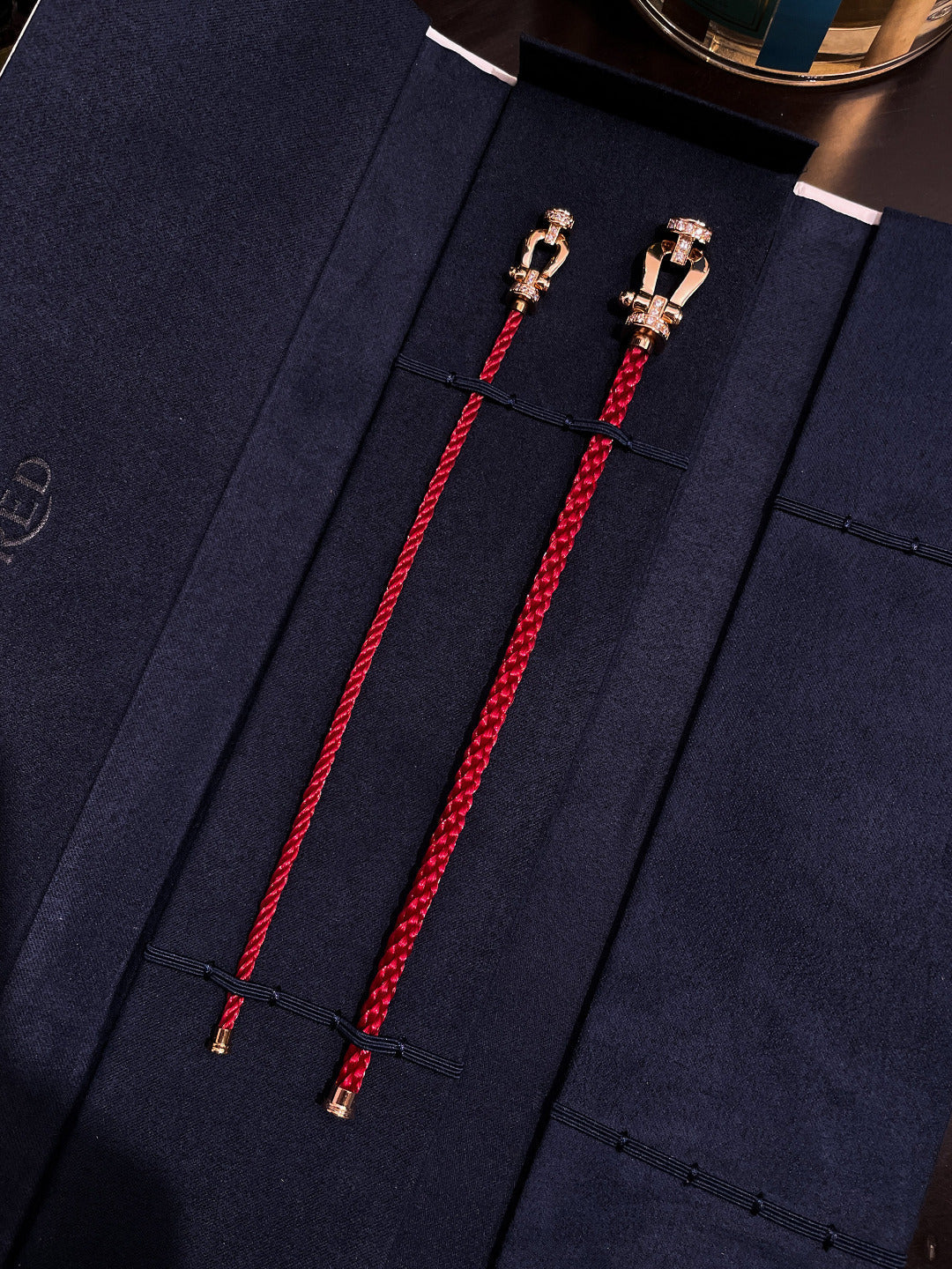 [⭐Haelin Jewelry]FORCE 10 HALF DIAMOND PINK GOLD RED CORDERI LARGE AND MEDIUM MODEL