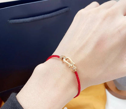 [⭐Haelin Jewelry]FORCE 10 HALF DIAMOND PINK GOLD RED CORDERI LARGE AND MEDIUM MODEL