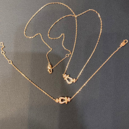 [⭐Haelin Jewelry]FORCE 10 DIAMOND PINK GOLD NECKLACE MINI MODEL
