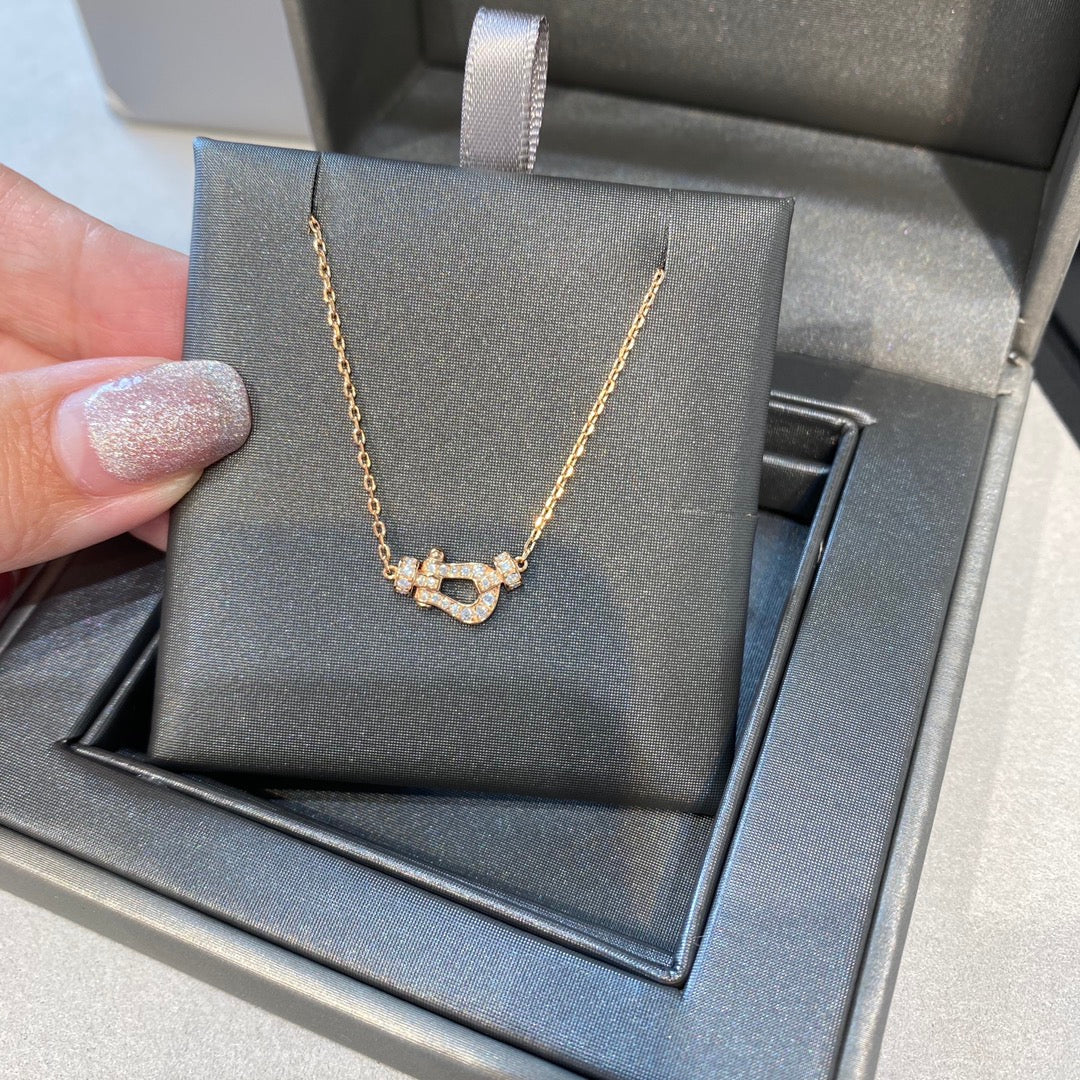 [⭐Haelin Jewelry]FORCE 10 DIAMOND PINK GOLD NECKLACE MINI MODEL