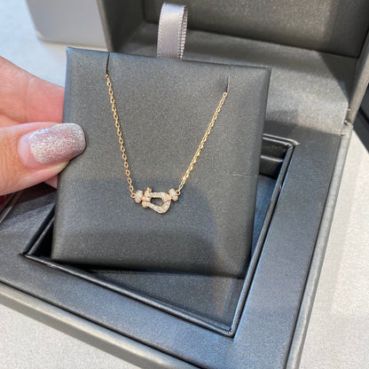 [⭐Haelin Jewelry]FORCE 10 DIAMOND PINK GOLD NECKLACE MINI MODEL