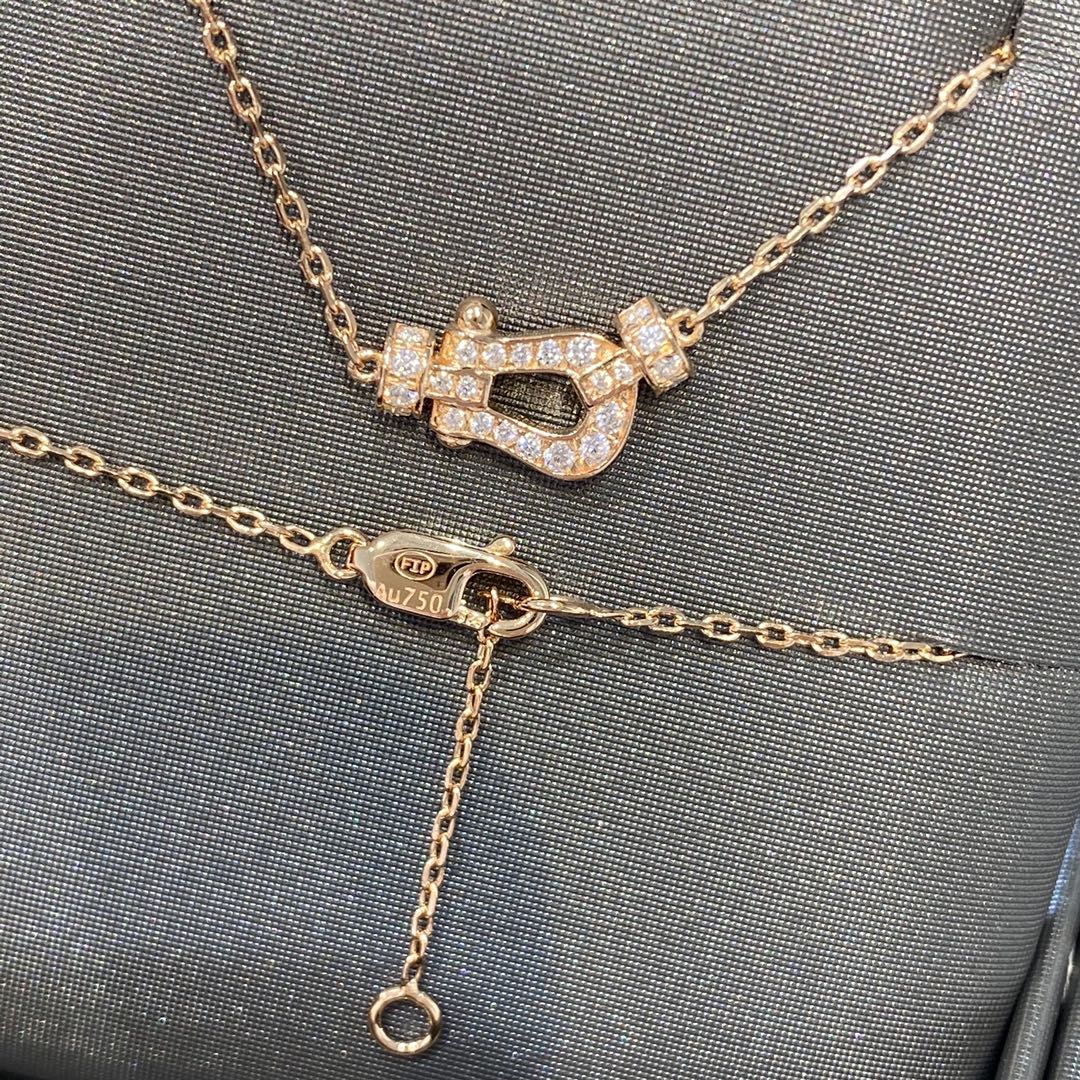 [⭐Haelin Jewelry]FORCE 10 DIAMOND PINK GOLD NECKLACE MINI MODEL