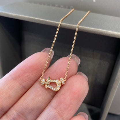 [⭐Haelin Jewelry]FORCE 10 DIAMOND PINK GOLD NECKLACE MINI MODEL