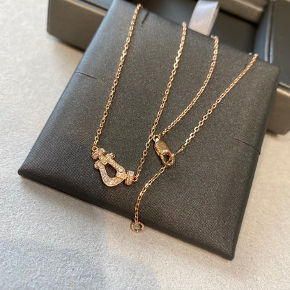 [⭐Haelin Jewelry]FORCE 10 DIAMOND PINK GOLD NECKLACE MINI MODEL