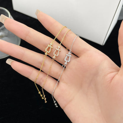 [⭐Haelin Jewelry]FORCE 10 FULL DIAMOND BUCKLE CHAIN LINK MINI MODEL