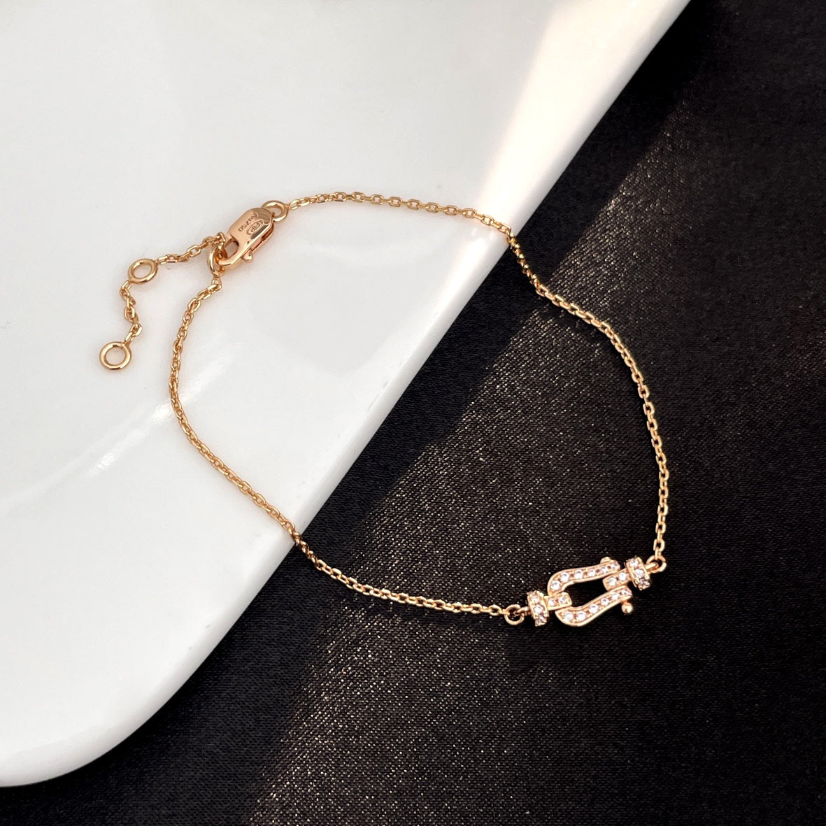 [⭐Haelin Jewelry]FORCE 10 FULL DIAMOND BUCKLE CHAIN LINK MINI MODEL