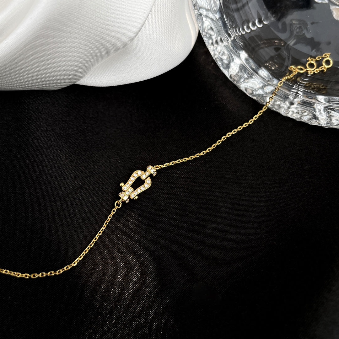 [⭐Haelin Jewelry]FORCE 10 FULL DIAMOND BUCKLE CHAIN LINK MINI MODEL