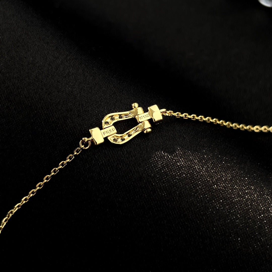 [⭐Haelin Jewelry]FORCE 10 FULL DIAMOND BUCKLE CHAIN LINK MINI MODEL