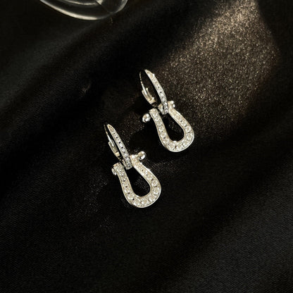 [⭐Haelin Jewelry]FORCE 10 FULL DIAMOND DROP EARRINGS MEDIUM MODEL