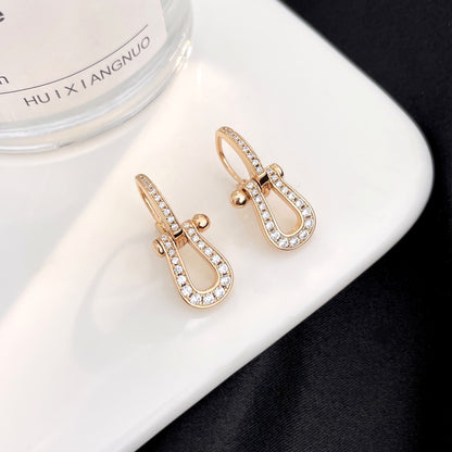 [⭐Haelin Jewelry]FORCE 10 FULL DIAMOND DROP EARRINGS MEDIUM MODEL