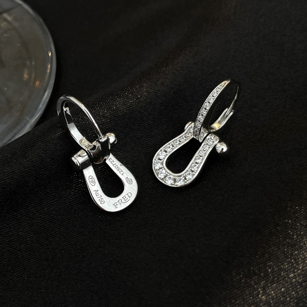[⭐Haelin Jewelry]FORCE 10 FULL DIAMOND DROP EARRINGS MEDIUM MODEL