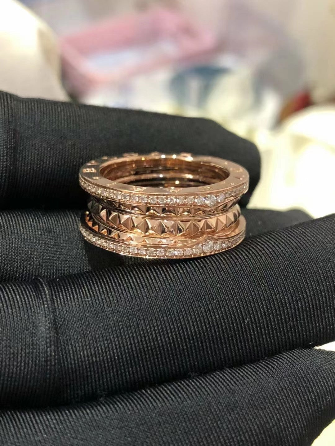 [⭐Haelin Jewelry]ZERO 1 ROCK DIAMOND PINK GOLD