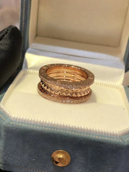 [⭐Haelin Jewelry]ZERO 1 ROCK DIAMOND PINK GOLD