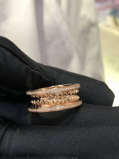 [⭐Haelin Jewelry]ZERO 1 ROCK DIAMOND PINK GOLD
