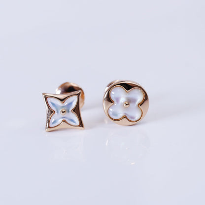 [⭐Haelin Jewelry]STAR AND SUN PINK GOLD MOP STUD EARRINGS