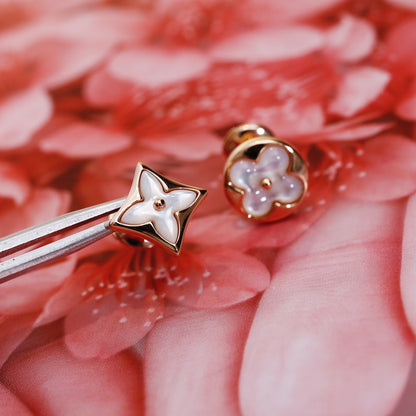 [⭐Haelin Jewelry]STAR AND SUN PINK GOLD MOP STUD EARRINGS