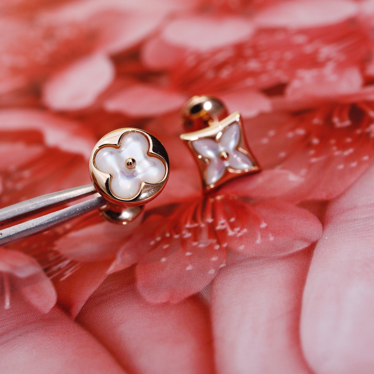 [⭐Haelin Jewelry]STAR AND SUN PINK GOLD MOP STUD EARRINGS