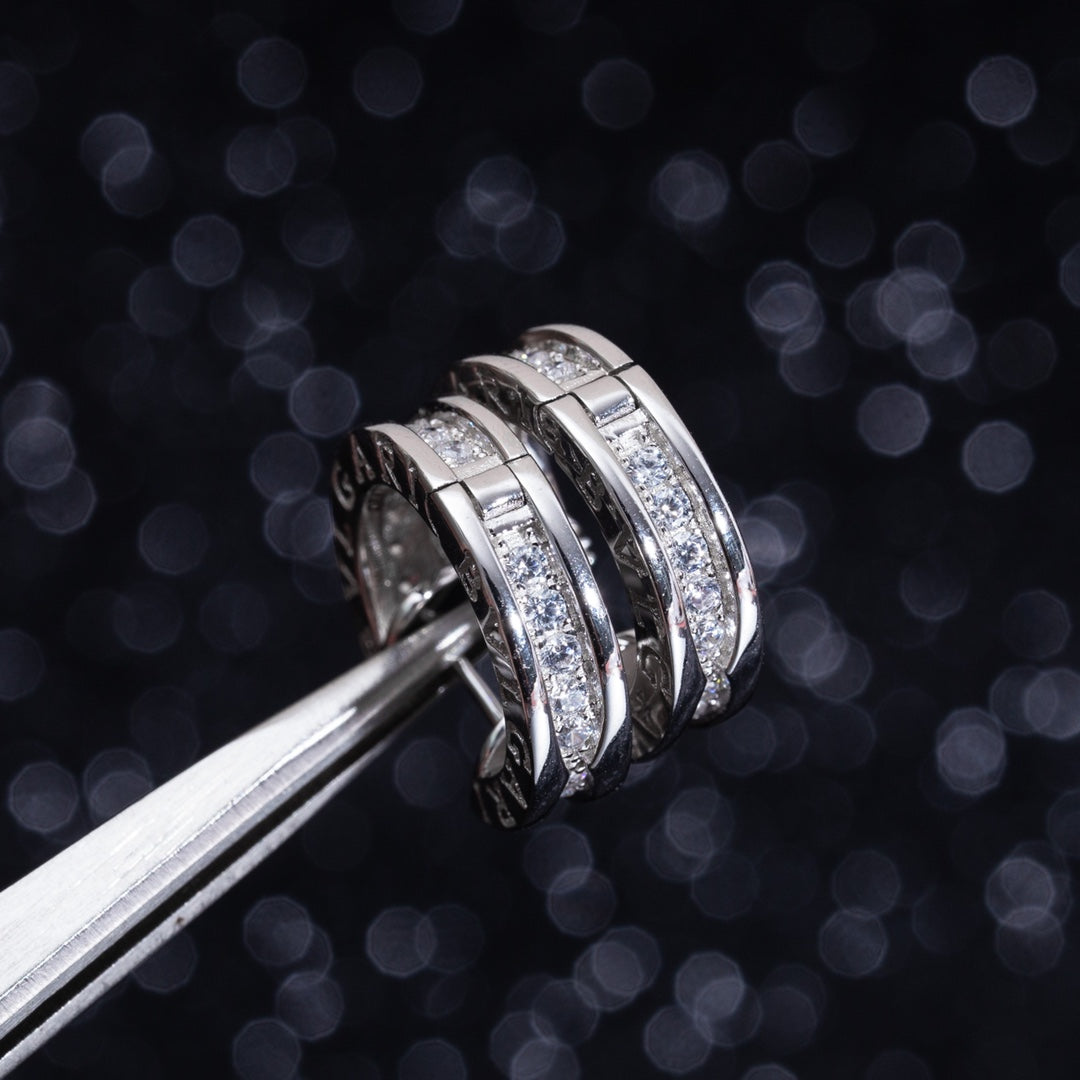 [⭐Haelin Jewelry]ZERO 1 MINI SILVER DIAMOND EARRINGS