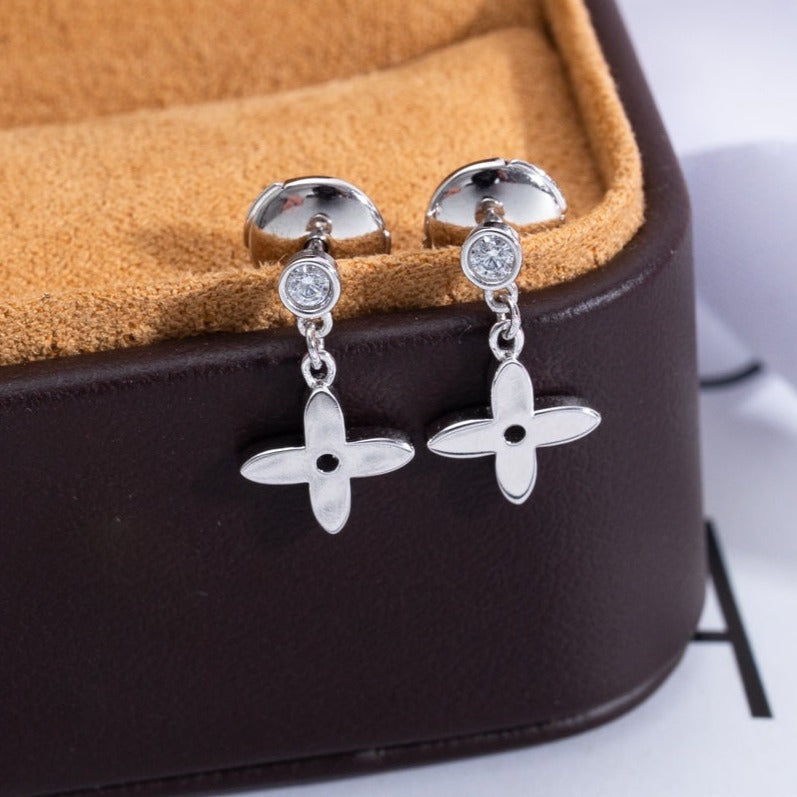 [⭐Haelin Jewelry]VIDYLLE SILVER DIAMOND MINI DROP EARRINGS