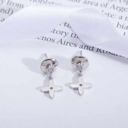 [⭐Haelin Jewelry]VIDYLLE SILVER DIAMOND MINI DROP EARRINGS