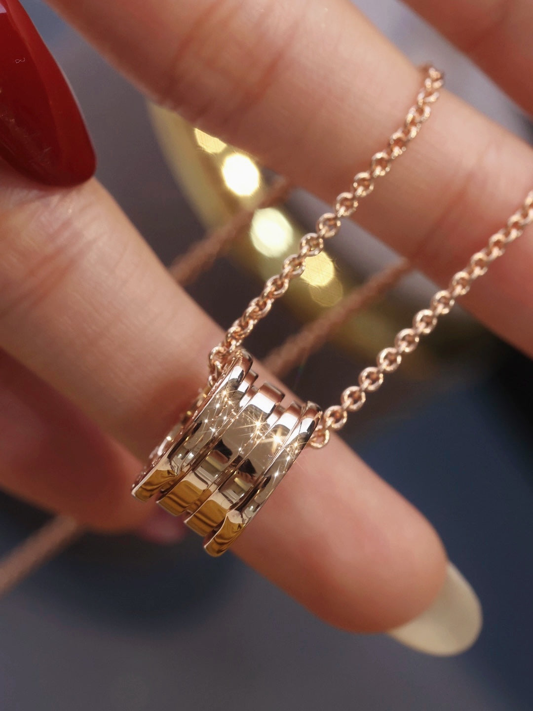 [⭐Haelin Jewelry]ZERO 1 PINK GOLD NECKLACE